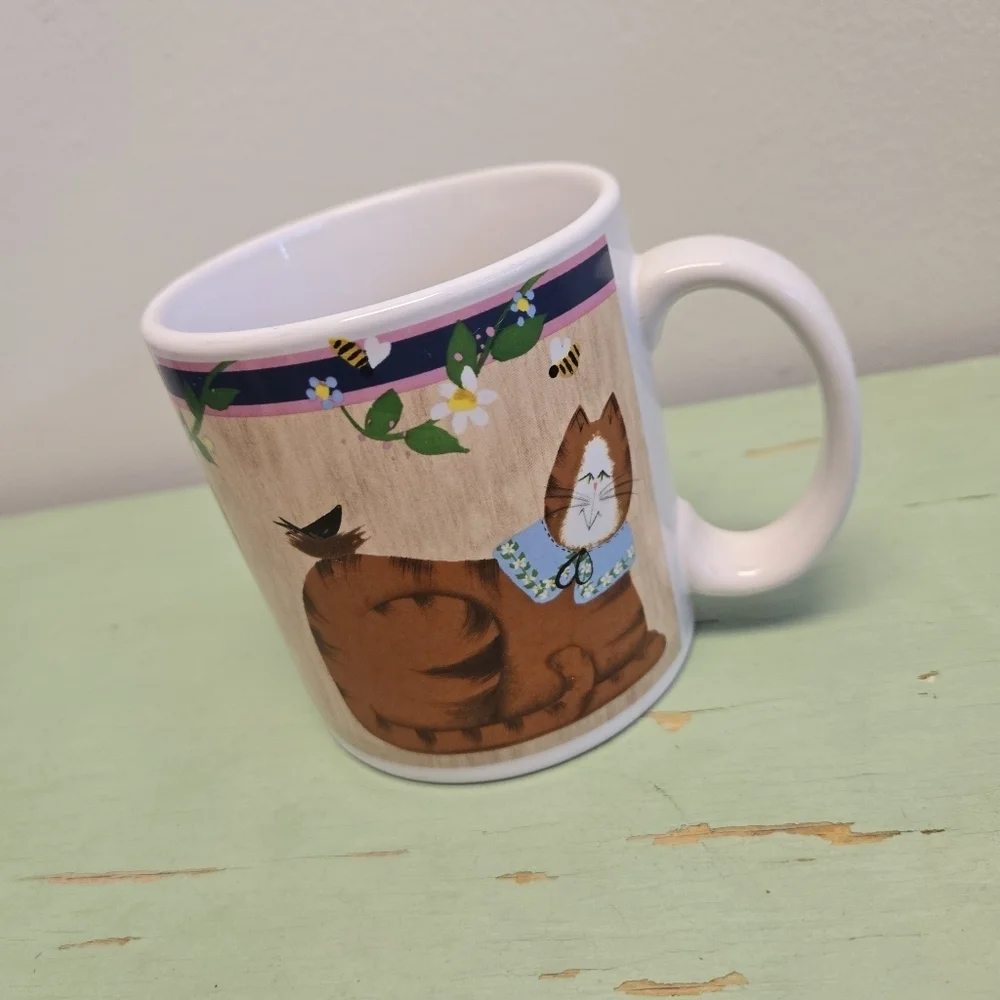Sakura cat mug